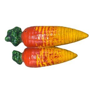vintage carrot salt pepper shaker yellow orange 1 piece made in Japan 4.5" READ